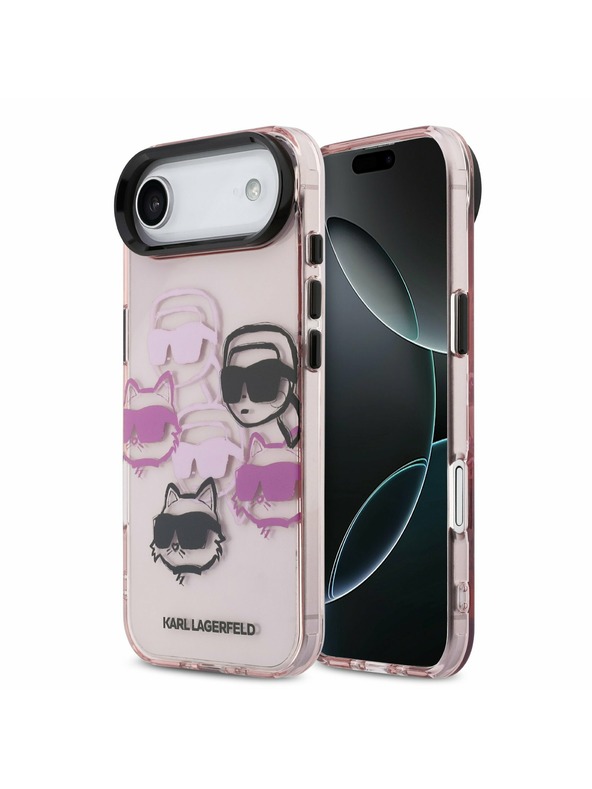 Karl Lagerfeld Karl Lagerfeld IML Multi K&CH Heads Zadnji ovoj za iPhone Air Pink