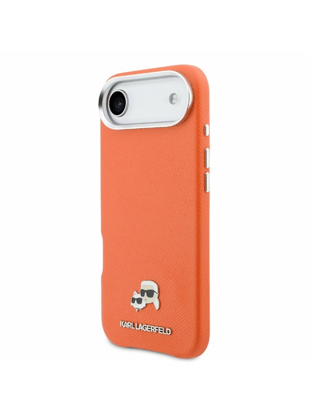 Karl Lagerfeld Karl Lagerfeld PU Karl and Choupette Heads Pins MagSafe Zadnji ovoj za iPhone Air Orange