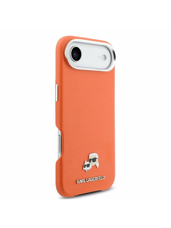 Karl Lagerfeld Karl Lagerfeld PU Karl and Choupette Heads Pins MagSafe Zadnji ovoj za iPhone Air Orange