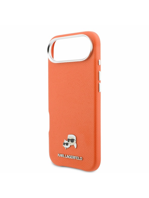 Karl Lagerfeld Karl Lagerfeld PU Karl and Choupette Heads Pins MagSafe Zadnji ovoj za iPhone Air Orange