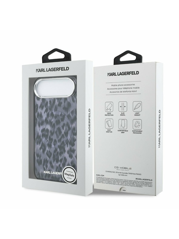 Karl Lagerfeld Karl Lagerfeld IML Leopard MagSafe Zadnji ovoj za iPhone Air Grey