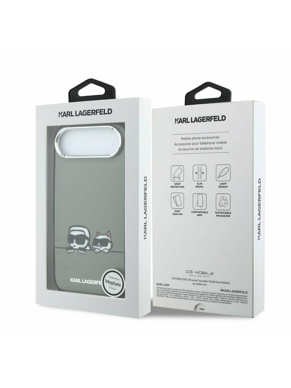 Karl Lagerfeld Karl Lagerfeld IML K&CH Heads Logo MagSafe Zadnji ovoj za iPhone Air Black