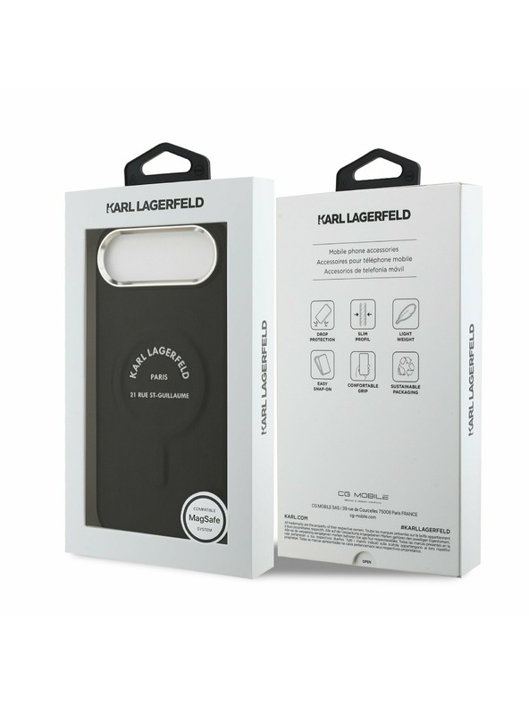 Karl Lagerfeld Karl Lagerfeld PU RSG Logo MagSafe Zadnji ovoj za iPhone Air Black