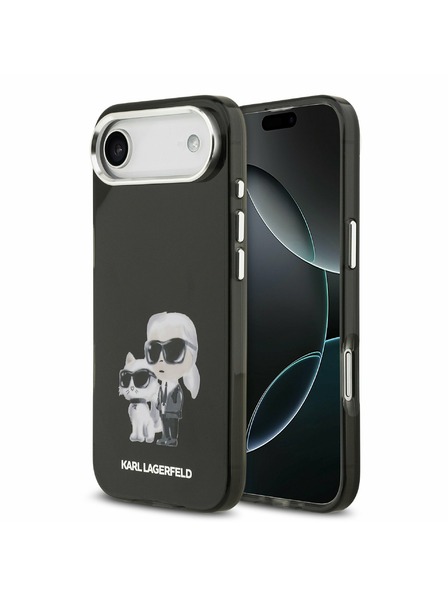 Karl Lagerfeld Karl Lagerfeld IML Aquarelle Karl and Choupette Zadnji ovoj za iPhone Air Black