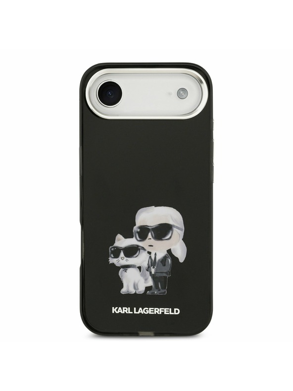 Karl Lagerfeld Karl Lagerfeld IML Aquarelle Karl and Choupette Zadnji ovoj za iPhone Air Black