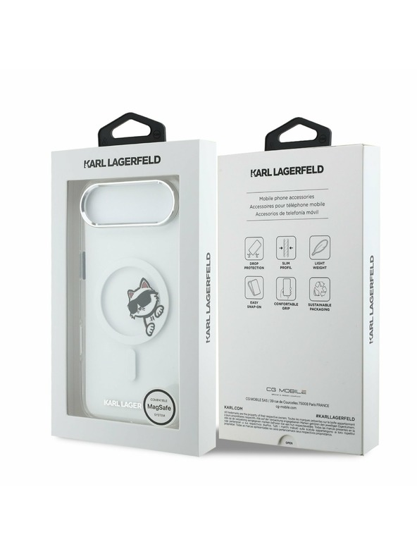 Karl Lagerfeld Karl Lagerfeld IML Choupette Peekaboo MagSafe Zadnji ovoj za iPhone Air Transparent