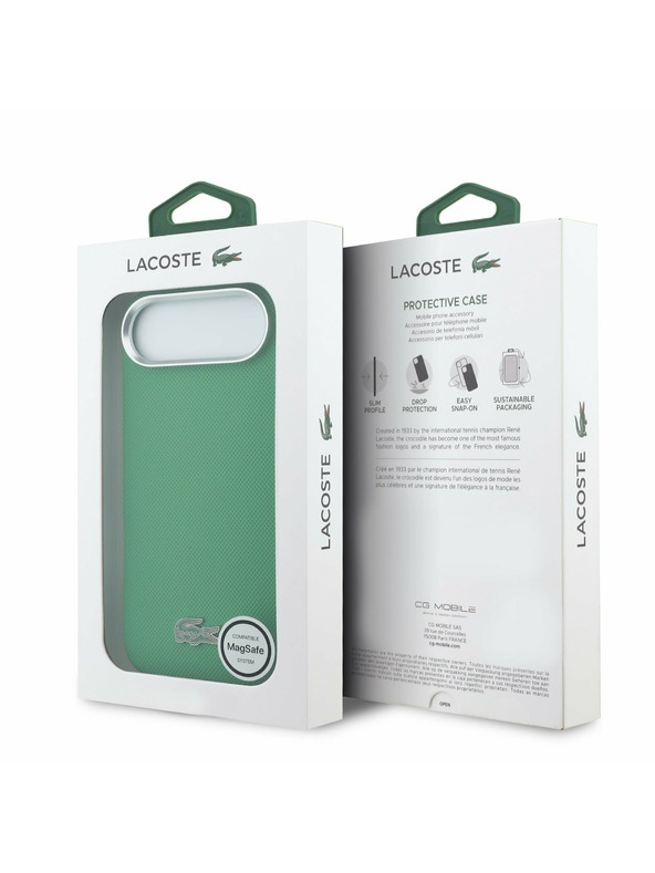 Lacoste Lacoste Iconic Petit Pique Metal Logo MagSafe Zadnji ovoj za iPhone Air Green