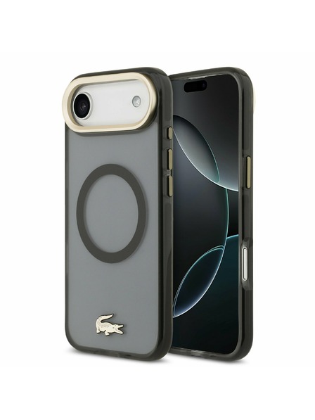 Lacoste Lacoste PC/TPU Frosted Finish Gold Logo MagSafe Zadnji ovoj za iPhone Air Black