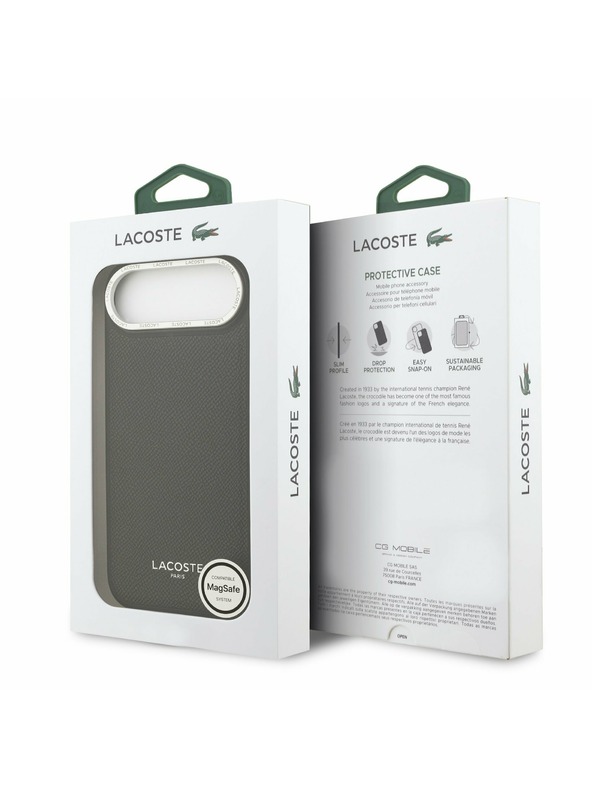 Lacoste Lacoste PU Leather Champs Elysees MagSafe Zadnji ovoj za iPhone Air Black