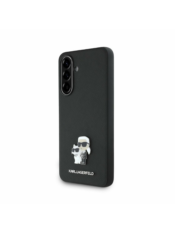 Karl Lagerfeld Karl Lagerfeld PU Saffiano Metal Karl and Choupette Zadnji ovoj za Samsung Galaxy A36 Black