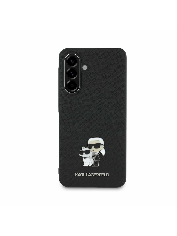 Karl Lagerfeld Karl Lagerfeld PU Saffiano Metal Karl and Choupette Zadnji ovoj za Samsung Galaxy A36 Black