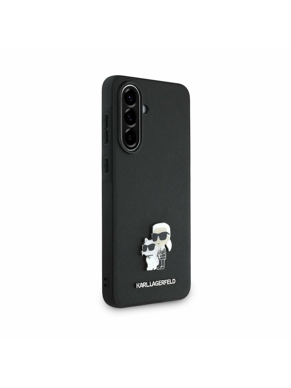 Karl Lagerfeld Karl Lagerfeld PU Saffiano Metal Karl and Choupette Zadnji ovoj za Samsung Galaxy A36 Black