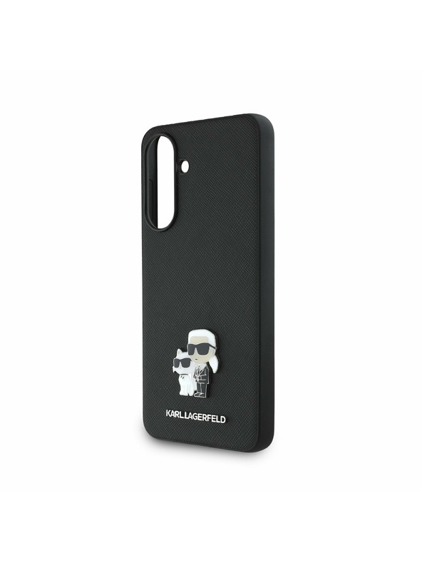 Karl Lagerfeld Karl Lagerfeld PU Saffiano Metal Karl and Choupette Zadnji ovoj za Samsung Galaxy A36 Black