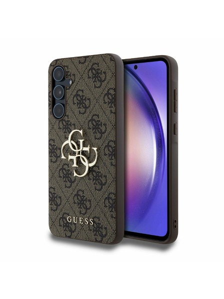 Guess Guess PU 4G Metal Logo Zadnji ovoj za Samsung Galaxy A55 5G Brown