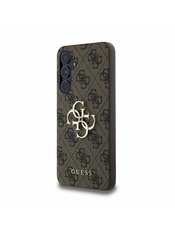 Guess Guess PU 4G Metal Logo Zadnji ovoj za Samsung Galaxy A55 5G Brown