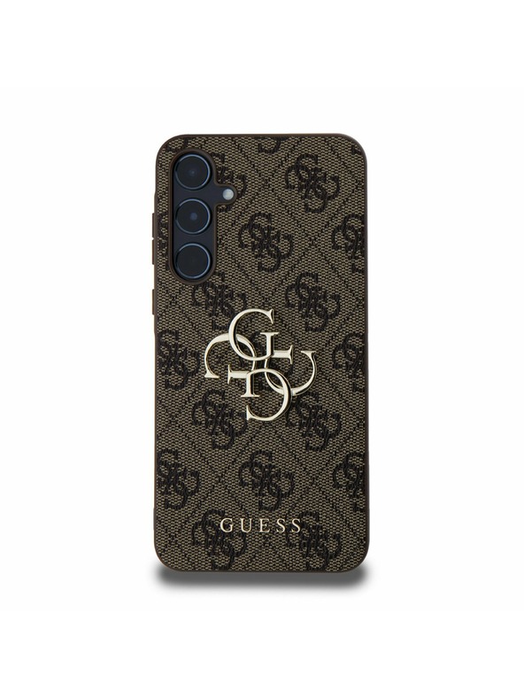 Guess Guess PU 4G Metal Logo Zadnji ovoj za Samsung Galaxy A55 5G Brown