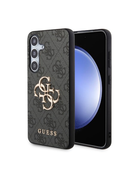 Guess Guess PU 4G Metal Logo Zadnji ovoj za Samsung Galaxy S24 Grey