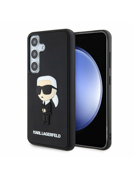 Karl Lagerfeld Karl Lagerfeld 3D Rubber Ikonik Zadnji ovoj za Samsung Galaxy S24 Black