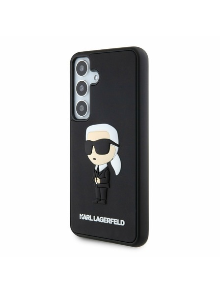 Karl Lagerfeld Karl Lagerfeld 3D Rubber Ikonik Zadnji ovoj za Samsung Galaxy S24 Black