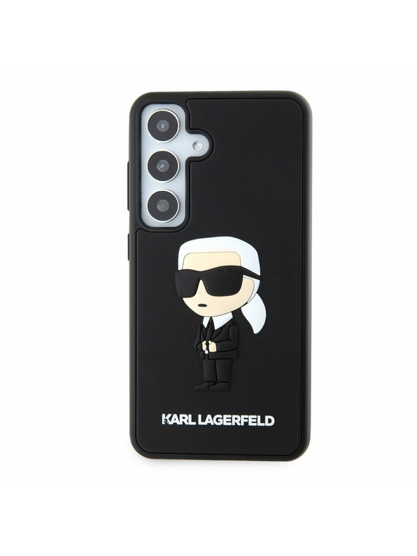 Karl Lagerfeld Karl Lagerfeld 3D Rubber Ikonik Zadnji ovoj za Samsung Galaxy S24 Black
