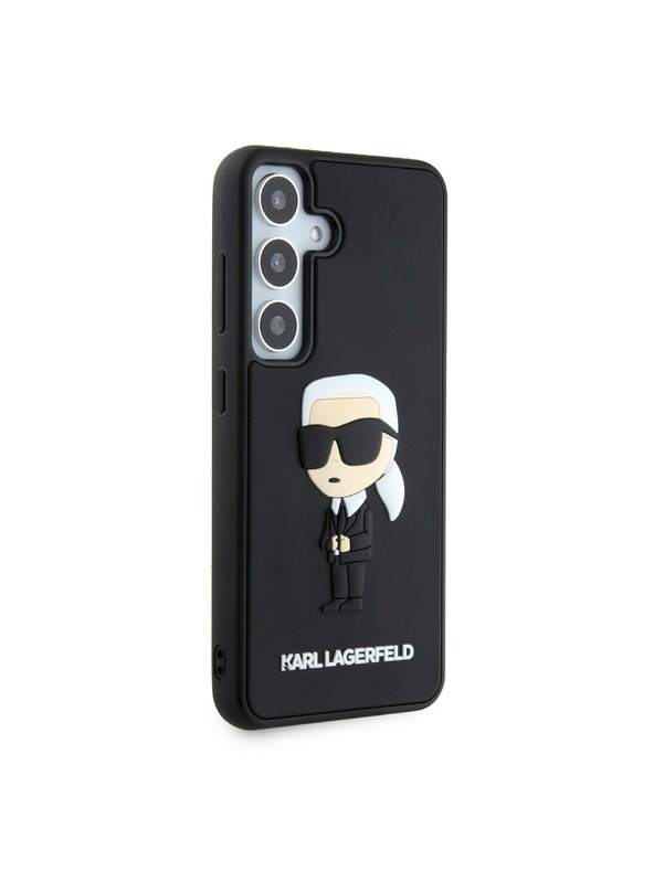 Karl Lagerfeld Karl Lagerfeld 3D Rubber Ikonik Zadnji ovoj za Samsung Galaxy S24 Black