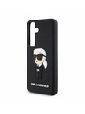 Karl Lagerfeld Karl Lagerfeld 3D Rubber Ikonik Zadnji ovoj za Samsung Galaxy S24 Black