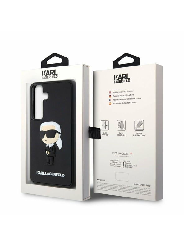 Karl Lagerfeld Karl Lagerfeld 3D Rubber Ikonik Zadnji ovoj za Samsung Galaxy S24 Black