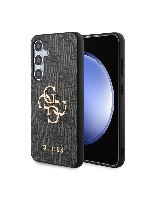 Guess Guess PU 4G Metal Logo Zadnji ovoj za Samsung Galaxy S24+ Grey