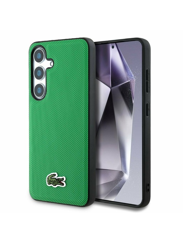 Lacoste Lacoste Iconic Petit Pique Woven Logo MagSafe Zadnji ovoj za Samsung Galaxy S25 Green