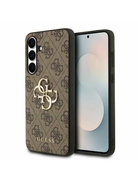 Guess Guess PU 4G Metal Logo Zadnji ovoj za Samsung Galaxy S25 FE Brown