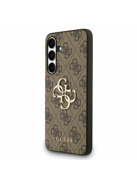 Guess Guess PU 4G Metal Logo Zadnji ovoj za Samsung Galaxy S25 FE Brown