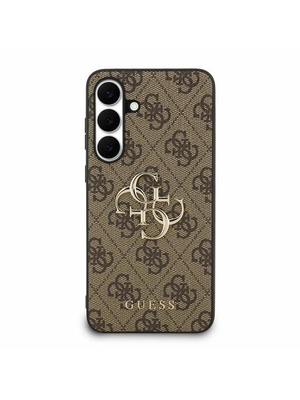 Guess Guess PU 4G Metal Logo Zadnji ovoj za Samsung Galaxy S25 FE Brown