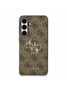 Guess Guess PU 4G Metal Logo Zadnji ovoj za Samsung Galaxy S25 FE Brown