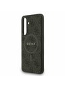Guess Guess PU Leather 4G Colored Ring MagSafe Zadnji ovoj za Samsung Galaxy S25 FE Black