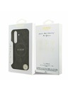 Guess Guess PU Leather 4G Colored Ring MagSafe Zadnji ovoj za Samsung Galaxy S25 FE Black