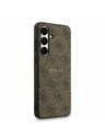Guess Guess PU Leather 4G Colored Ring MagSafe Zadnji ovoj za Samsung Galaxy S25 FE Brown