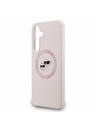 Karl Lagerfeld Karl Lagerfeld Liquid Silicone K&CH Heads MagSafe Zadnji ovoj za Samsung Galaxy S25 FE Pink