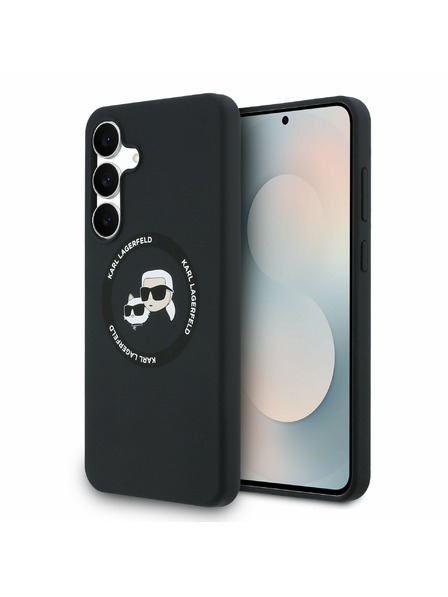 Karl Lagerfeld Karl Lagerfeld Liquid Silicone K&CH Heads MagSafe Zadnji ovoj za Samsung Galaxy S25 FE Black