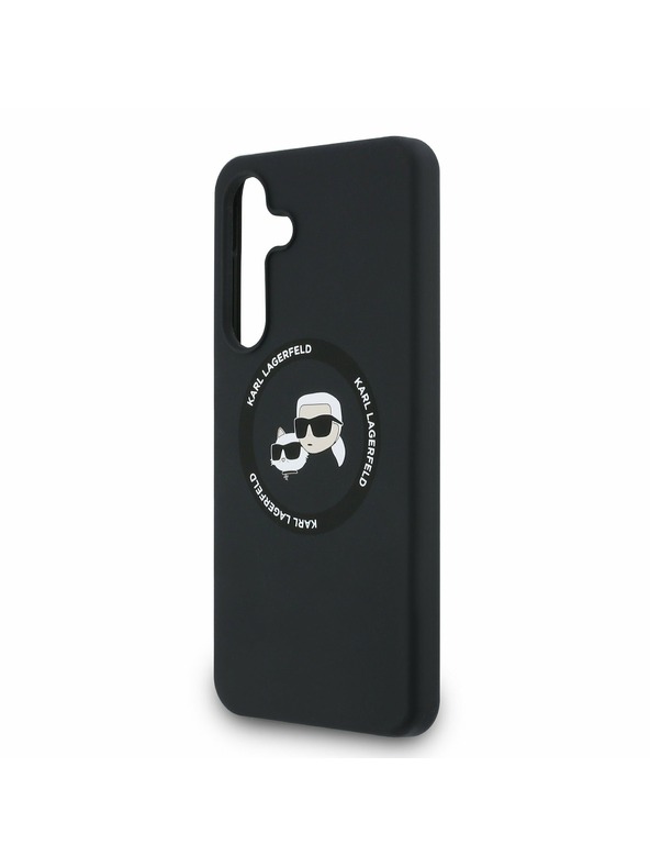 Karl Lagerfeld Karl Lagerfeld Liquid Silicone K&CH Heads MagSafe Zadnji ovoj za Samsung Galaxy S25 FE Black