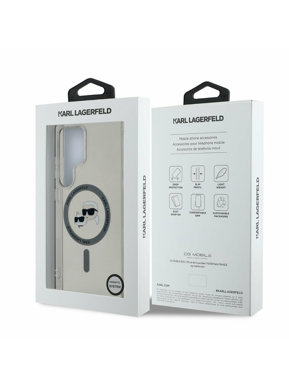 Karl Lagerfeld Karl Lagerfeld IML K&CH Heads MagSafe Zadnji ovoj za Samsung Galaxy S25 Ultra Black