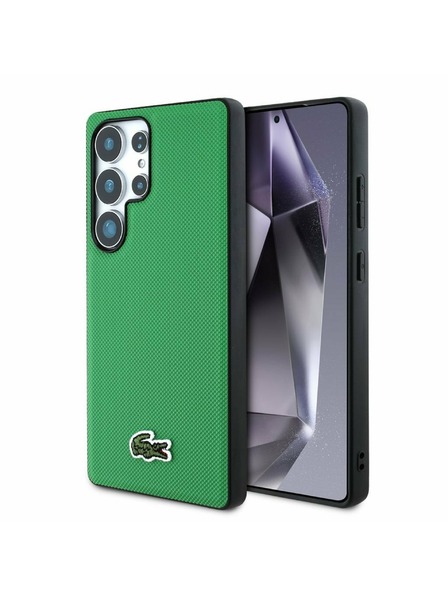 Lacoste Lacoste Iconic Petit Pique Woven Logo MagSafe Zadnji ovoj za Samsung Galaxy S25 Ultra Green
