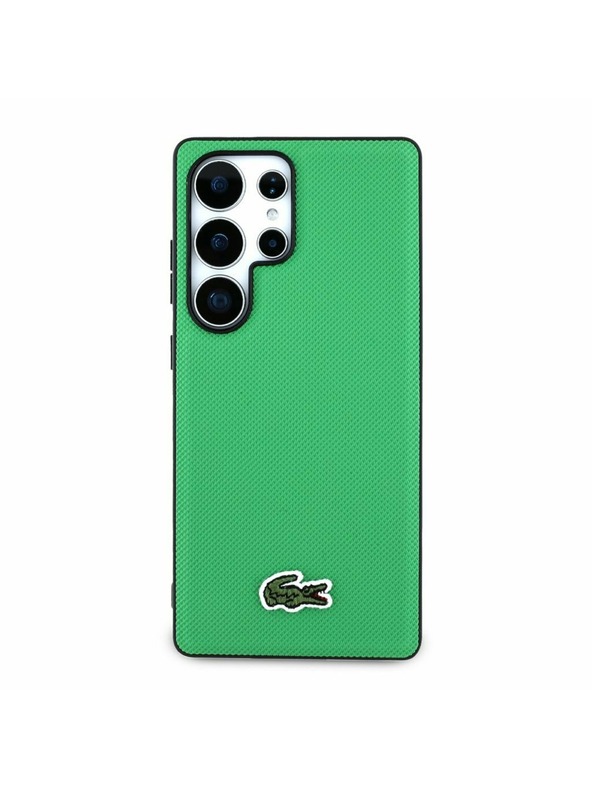 Lacoste Lacoste Iconic Petit Pique Woven Logo MagSafe Zadnji ovoj za Samsung Galaxy S25 Ultra Green