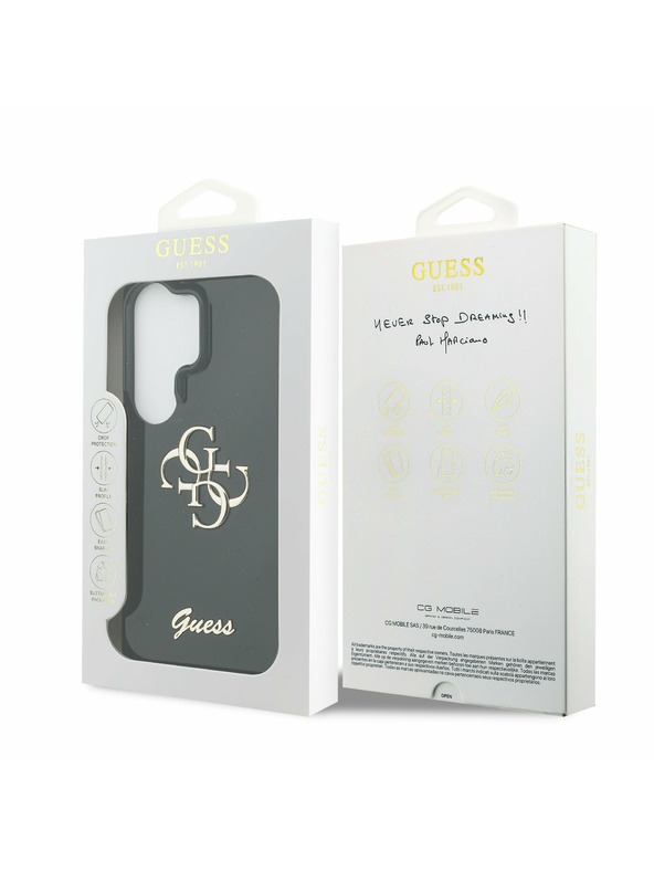 Guess Guess IML 4G Script Metal Logo Zadnji ovoj za Samsung Galaxy 26 Ultra Black