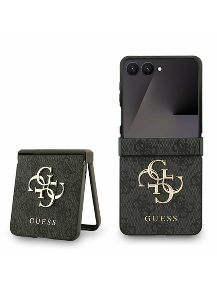 Guess Guess PU 4G Metal Logo Zadnji ovoj za Samsung Galaxy Z Flip 7 Grey