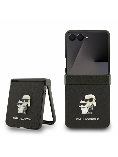 Karl Lagerfeld Karl Lagerfeld PU Saffiano Karl and Choupette Zadnji ovoj za Samsung Galaxy Z Flip 7 Black