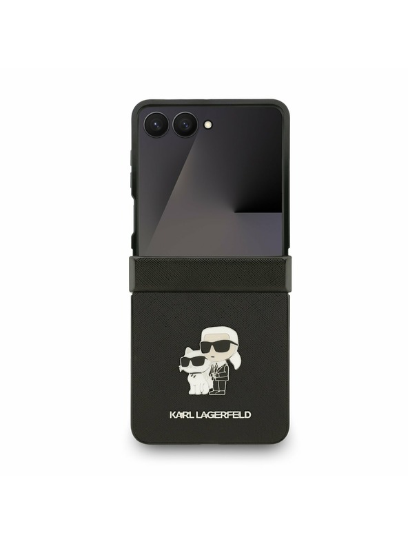 Karl Lagerfeld Karl Lagerfeld PU Saffiano Karl and Choupette Zadnji ovoj za Samsung Galaxy Z Flip 7 Black