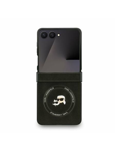 Karl Lagerfeld Karl Lagerfeld PU Karl and Choupette Heads Magnetic Zadnji ovoj za Samsung Galaxy Z Flip 7 Black