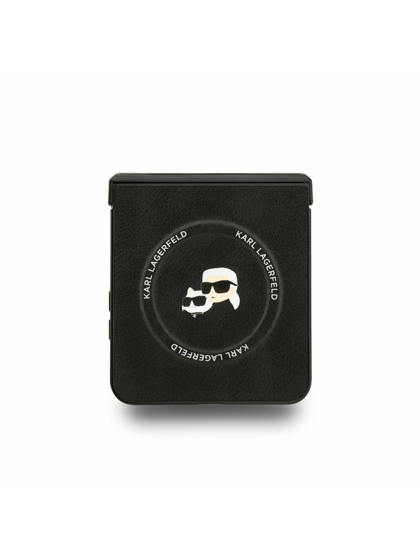 Karl Lagerfeld Karl Lagerfeld PU Karl and Choupette Heads Magnetic Zadnji ovoj za Samsung Galaxy Z Flip 7 Black