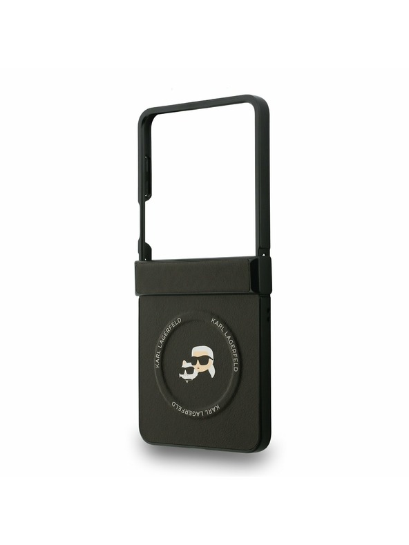 Karl Lagerfeld Karl Lagerfeld PU Karl and Choupette Heads Magnetic Zadnji ovoj za Samsung Galaxy Z Flip 7 Black