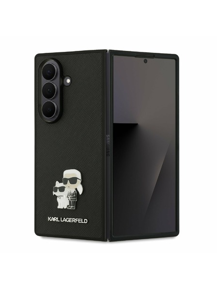 Karl Lagerfeld Karl Lagerfeld PU Saffiano Karl and Choupette Zadnji ovoj za Samsung Galaxy Z Fold 7 Black